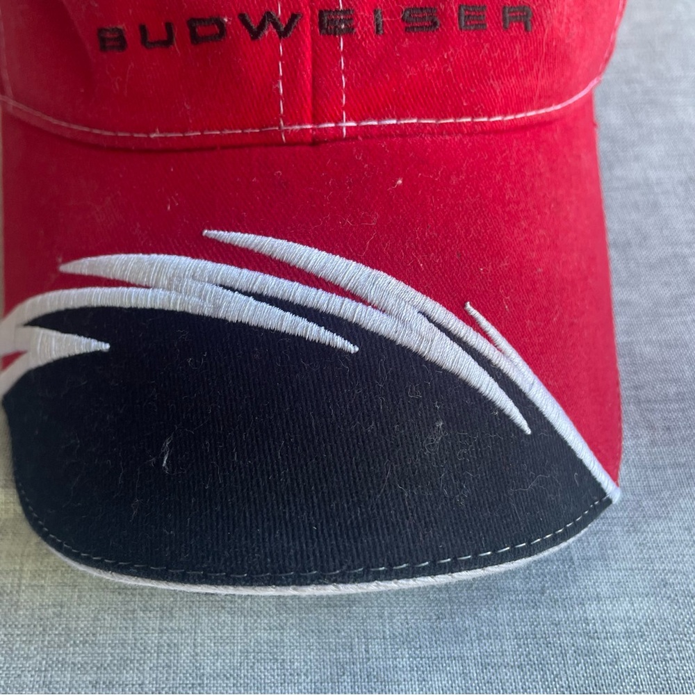 Budweiser Hat NASCAR Cap Dale Earnhardt Jr Winners Circle Adjustable Red Black 8 - Picture 3 of 12